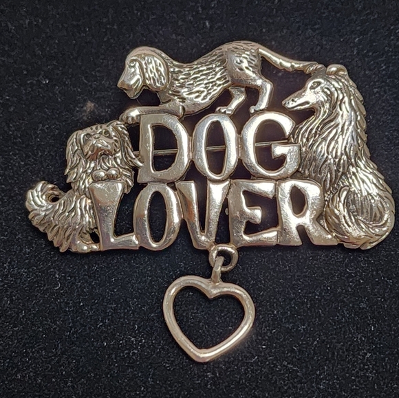 Sterling Silver Dog Lover Pin - Picture 2 of 10